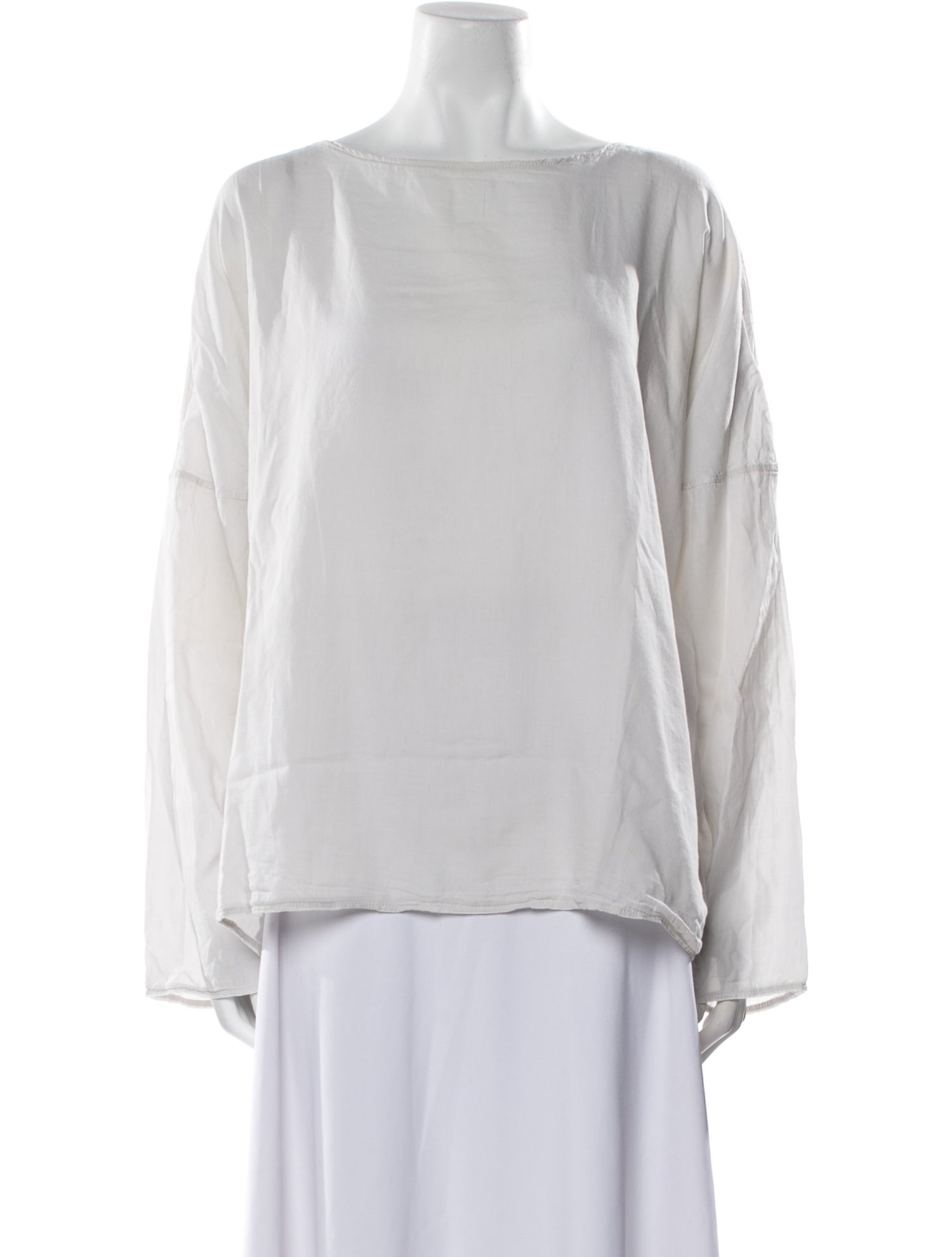 Album di Famiglia Bateau Neckline Long Sleeve Blouse